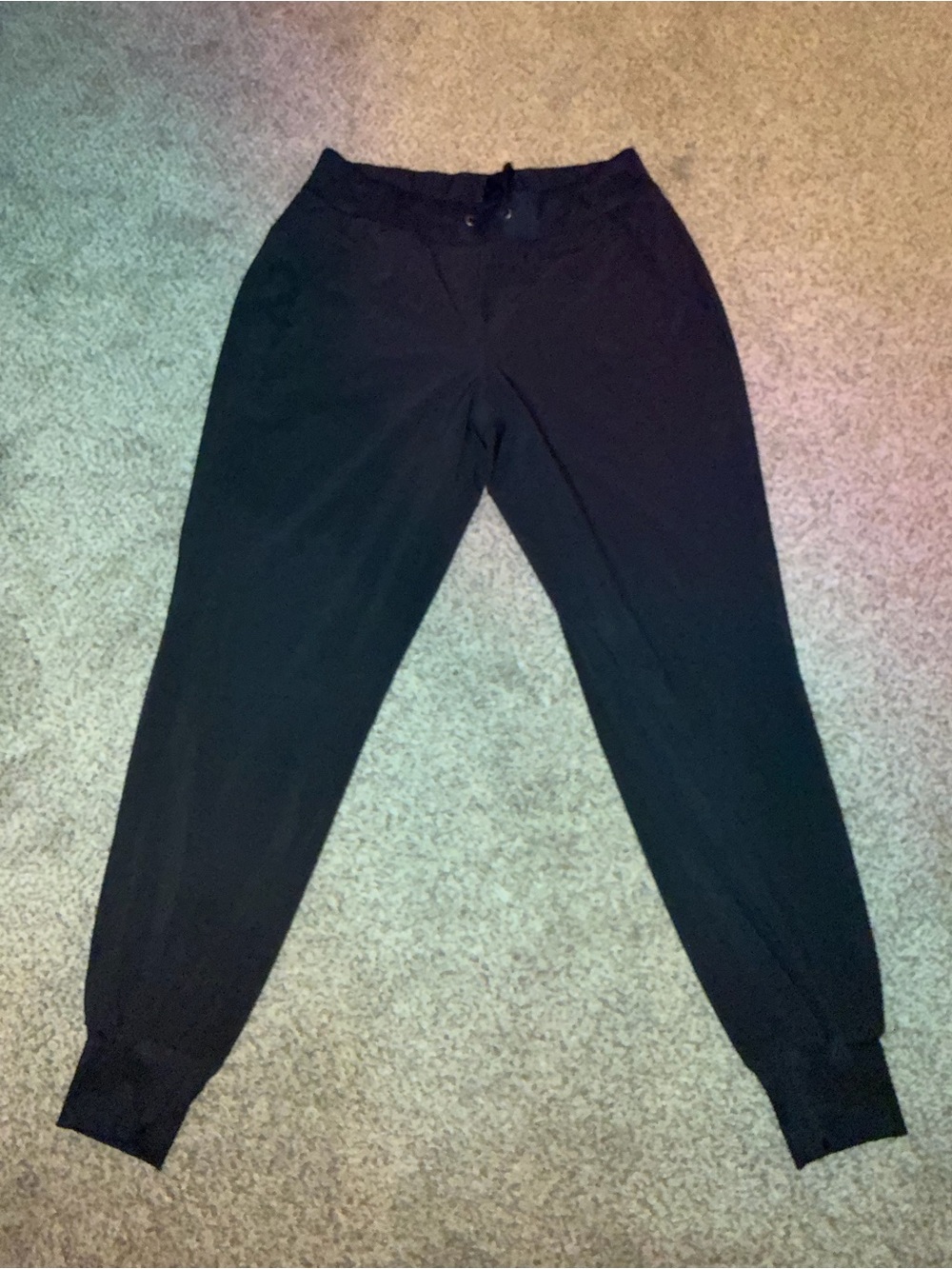 Black Elastic Waist Jogger Pants
